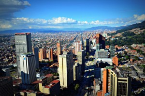 Vista desde  el centro hacia el norte  de Bogotá