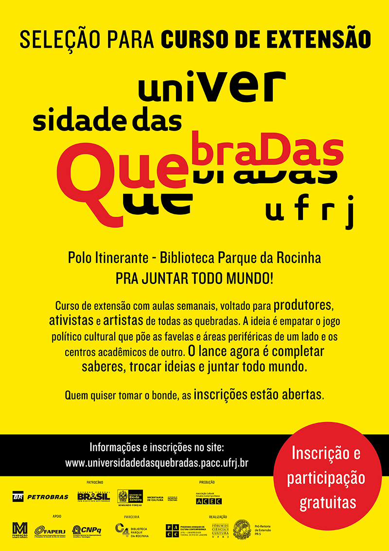 Inscrições abertas para a Universidade das Quebradas na Rocinha