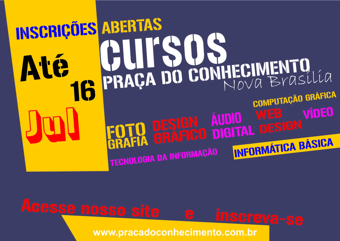 Inscrições abertas para cursos gratuitos na Nova Brasília