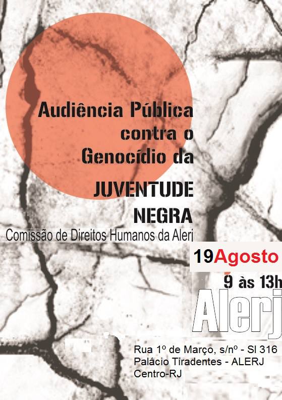 Audiência Pública sobre genocídio da juventude negra