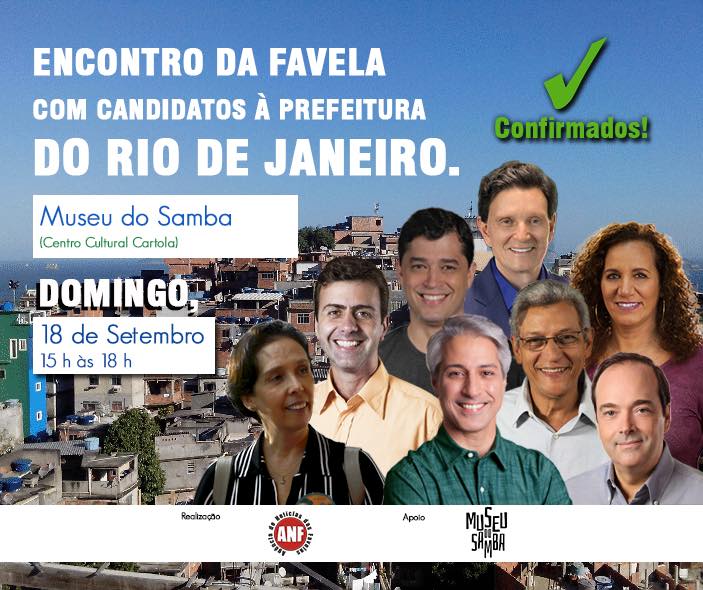 ANF realiza encontro da favela com candidatos à Prefeitura do Rio