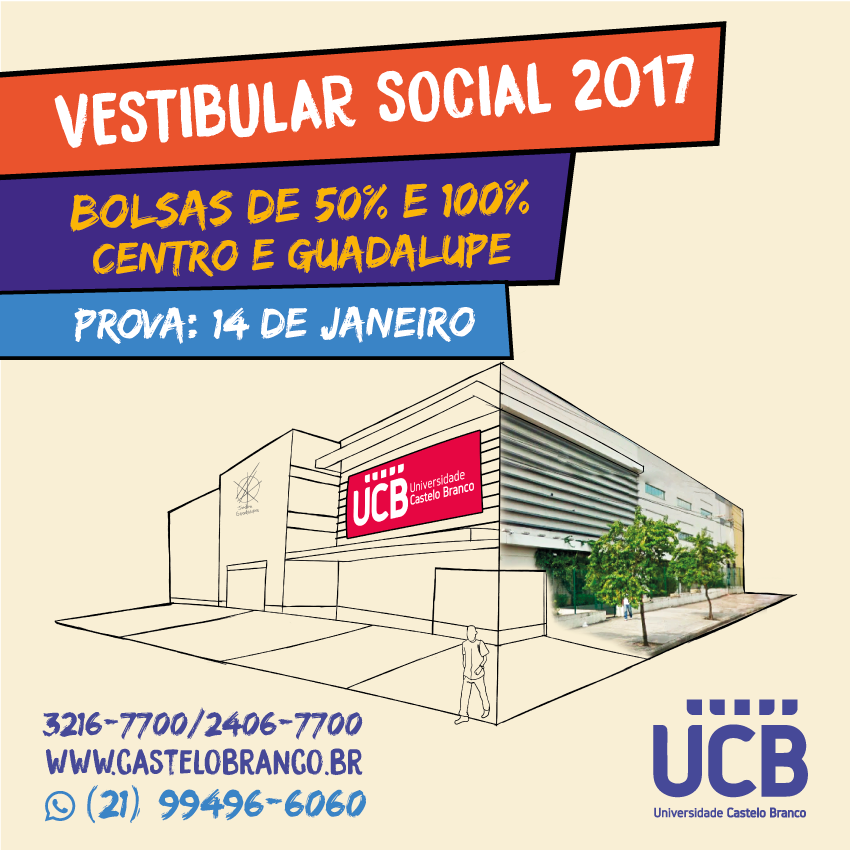 Universidade Castelo Branco oferece mais de 300 bolsas de estudo