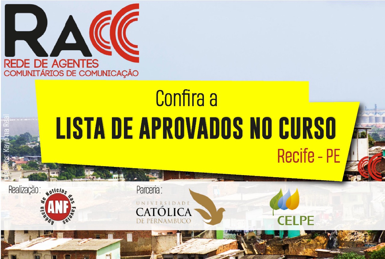 Lista dos aprovados para o curso de extensão da RACC em Recife