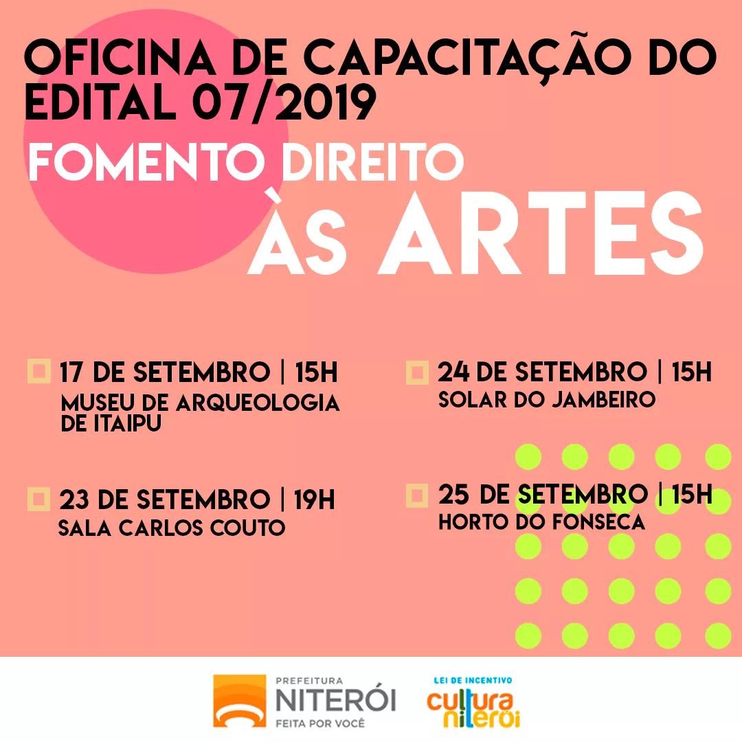 Atenção artistas: Editais se aproximando!