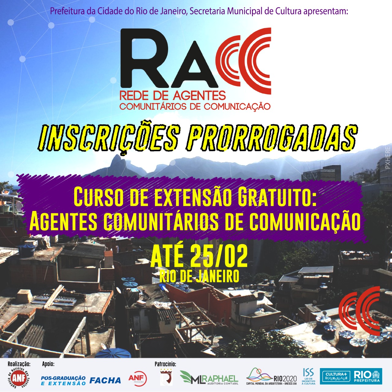 Prorrogadas as inscrições para RACC FACHA