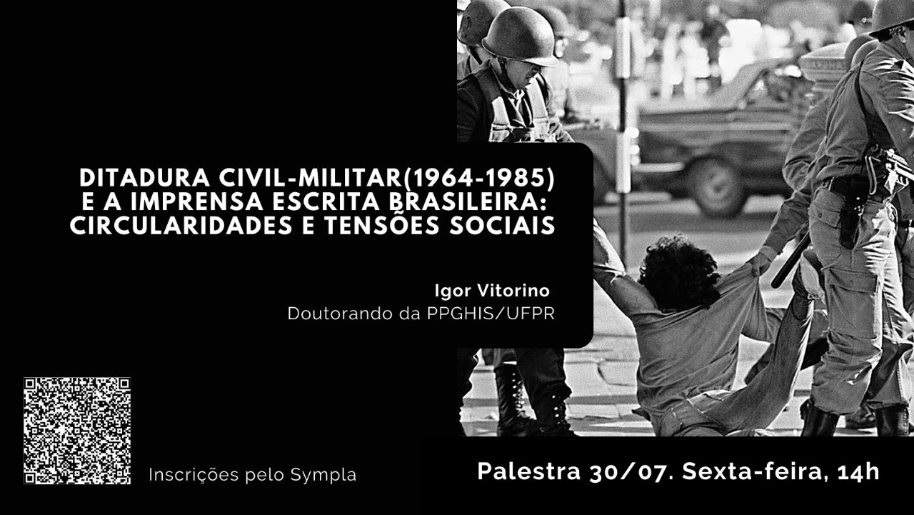 Webconferência debate Ditatura Civil-Militar (1964-1985) e a imprensa escrita brasileira