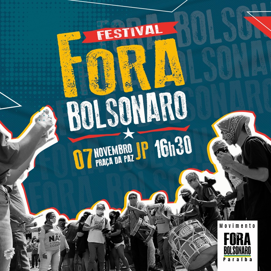 Artistas paraibanos  realizam “Festival Fora Bolsonaro” na Praça da Paz, em João Pessoa