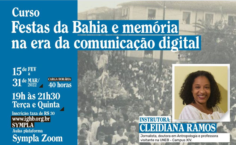 Vagas no Curso “Festas da Bahia e memória na era da comunicação digital”
