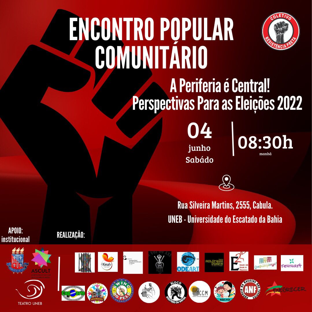 Plenária Popular Comunitária convida para debate sobre eleições 2022