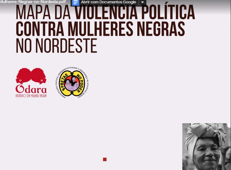 Mapeamento da Violência Política contra Mulheres Negras do Nordeste é lançado pelo Instituto Odara
