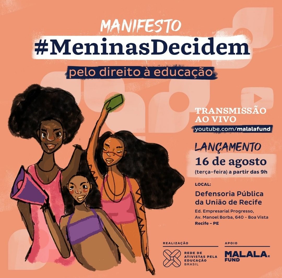 Recife: Manifesto #MeninasDecidem pelo Direito à Educação será lançado na Defensoria Pública