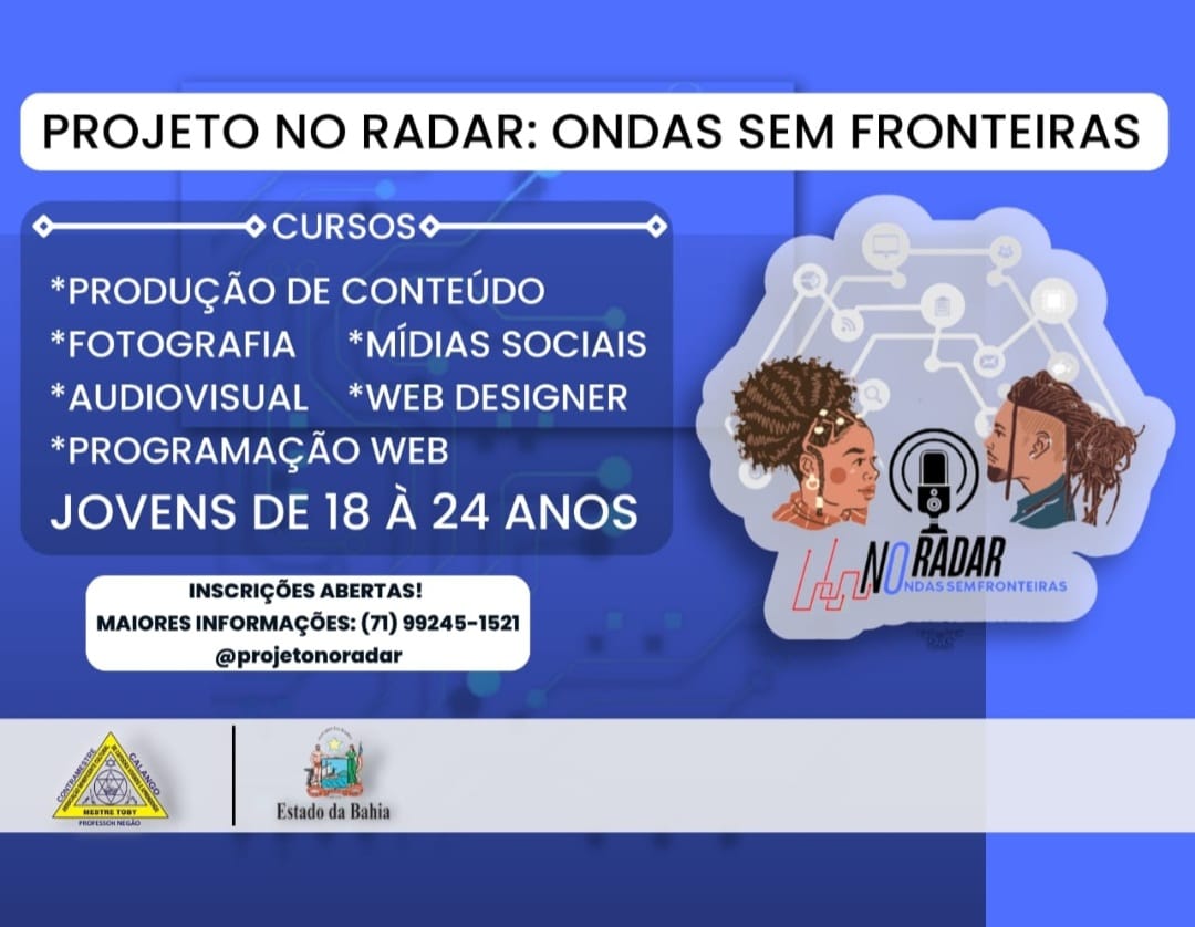 Bahia: “No Radar: Ondas Sem Fronteiras” oferece cursos gratuitos em comunicação