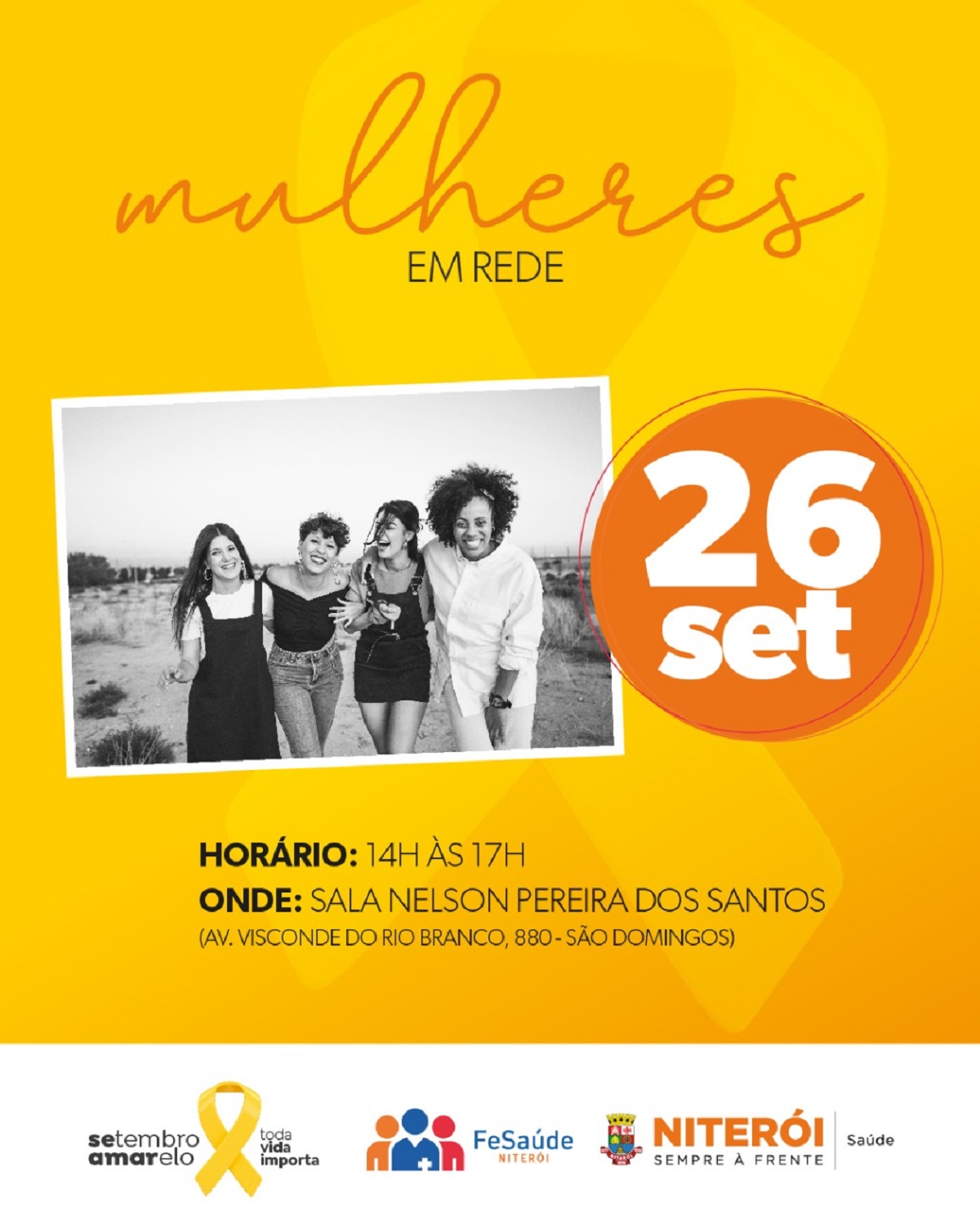 Setembro Amarelo: calendário de ações promove a valorização da vida em Niterói