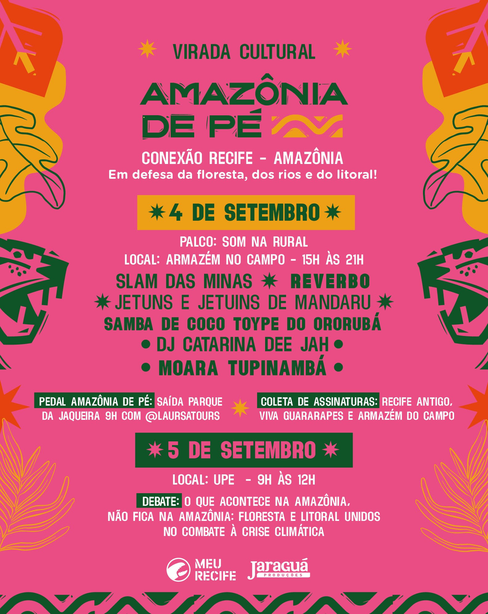 Conexão Recife-Amazônia: em defesa da floresta, dos rios e do litoral