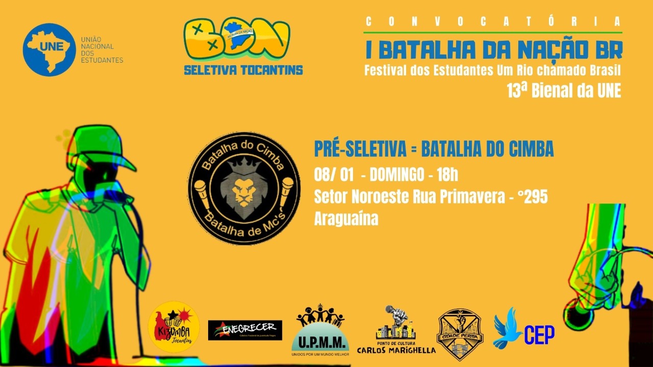 Tocantins: Nação Brasil de Hip Hop realiza seletiva- Batalha de Rimas