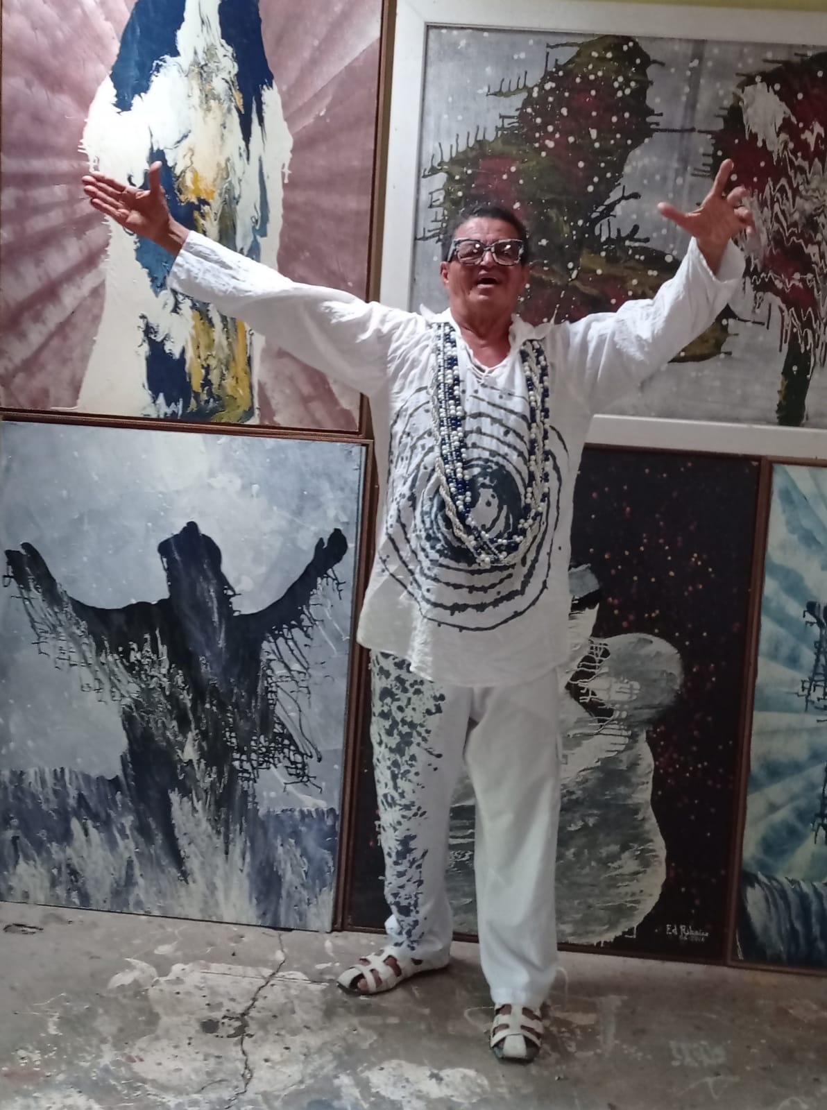 ‘Pintor dos Orixás’, baiano Ed Ribeiro realiza exposição gratuita ‘Conecte-se com o Sagrado’