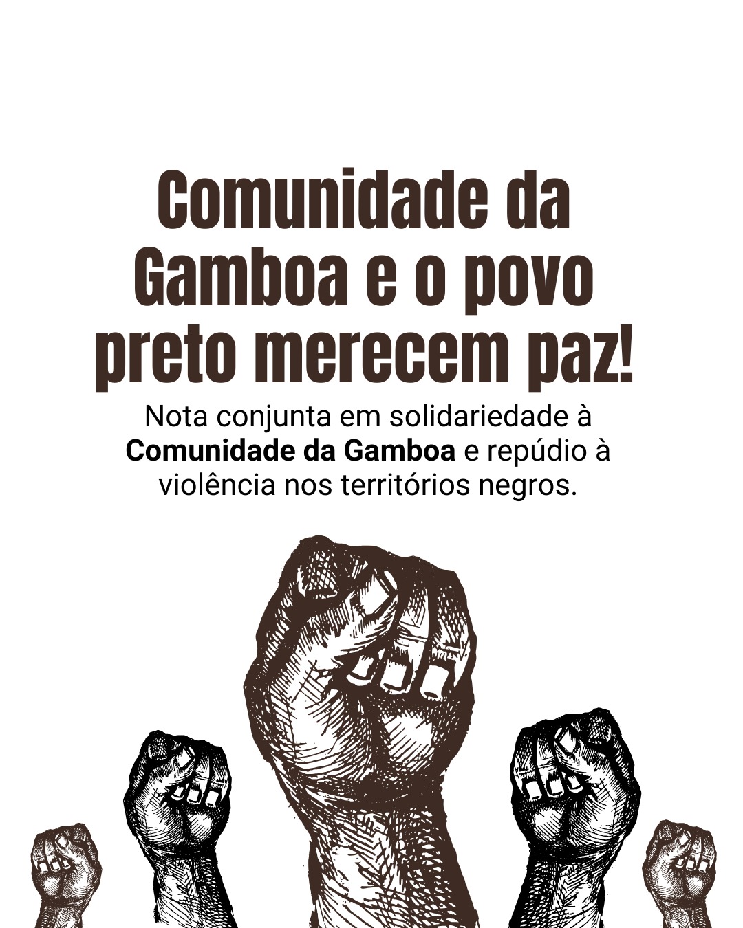 Parem de nos matar: comunidade da Gamboa e o povo preto quer paz!